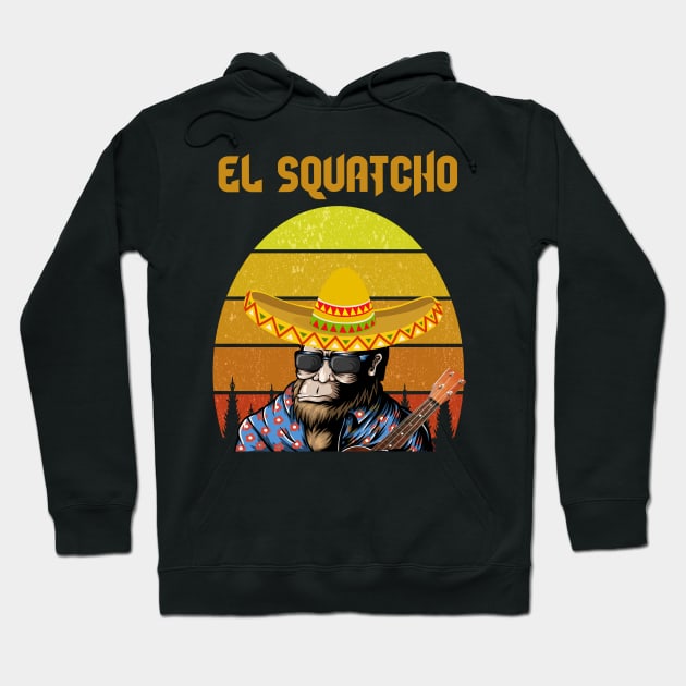 El squatcho Mexican Sasquatch Bigfoot retro t-shirt Hoodie by DODG99